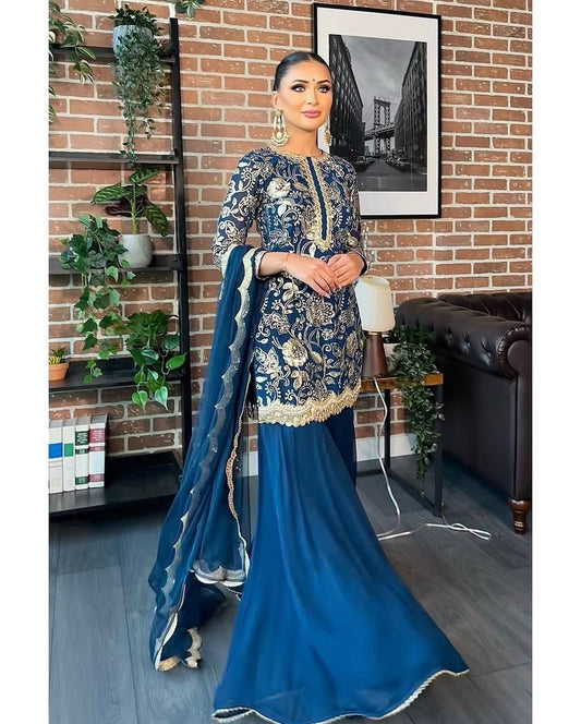 Rangrez Royalty Vibrant Sharara Suit