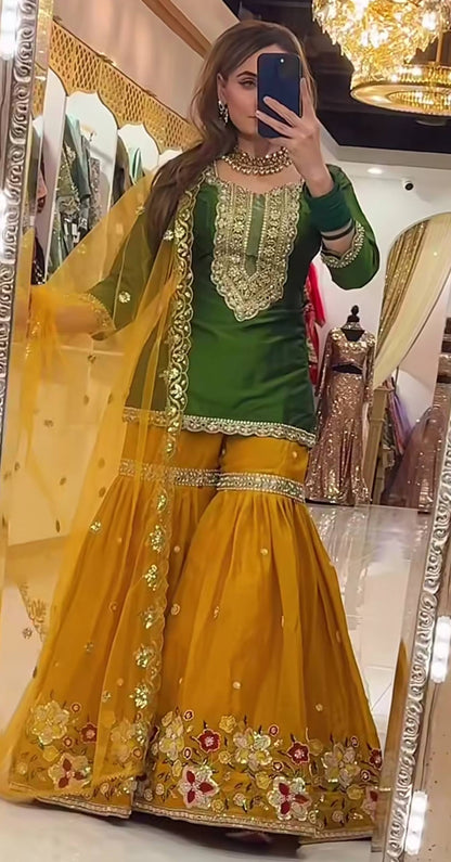 Zenvira Glam Sharara Set