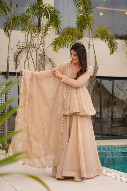 Nooraya Mukaish Sharara Set