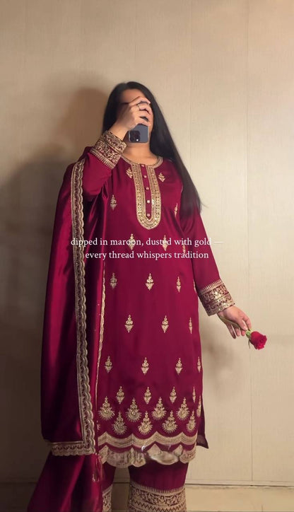 Elara Crep Code Elegance Suit Set