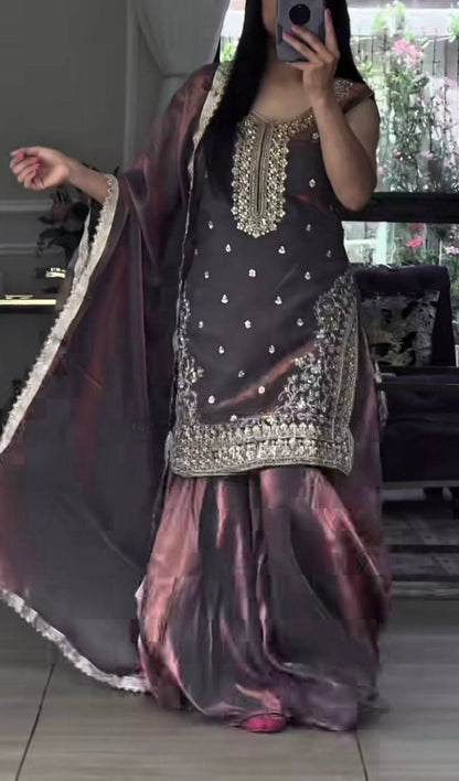 Alyra Fandy Silk Grace Sharara Set