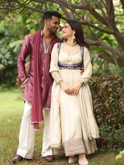Kiara Ivory Anarkali Set