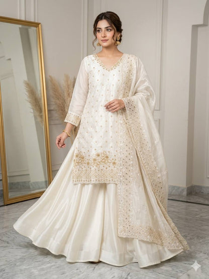Anaya Ivory Palazzo Set