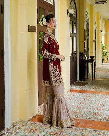 Velnira Dori Glow Sharara Set