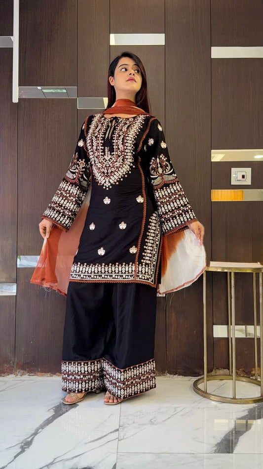 Navira Rayon Thread Farshi Set