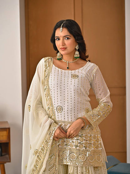 Meher Fox Georgette Sharara Set