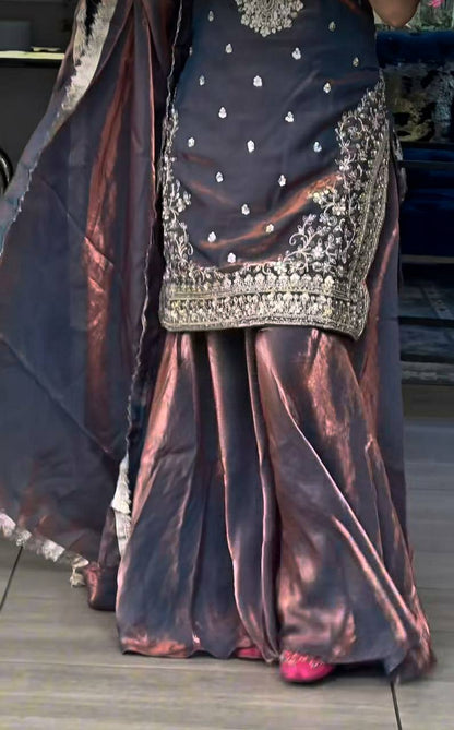 Alyra Fandy Silk Grace Sharara Set