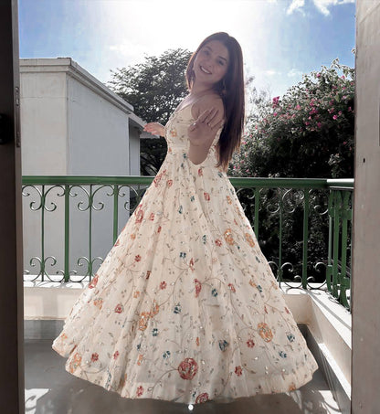 Aadhya Floral Serenity Anarkali Suit