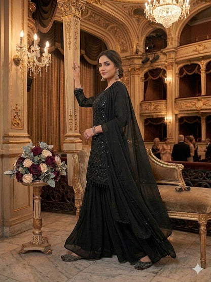 Ana Royal Black Farshi Set