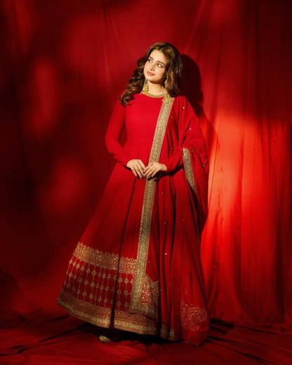 Aarna Festive Red Anarkali