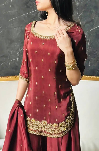 Avenira Silk Charm Palazzo Set