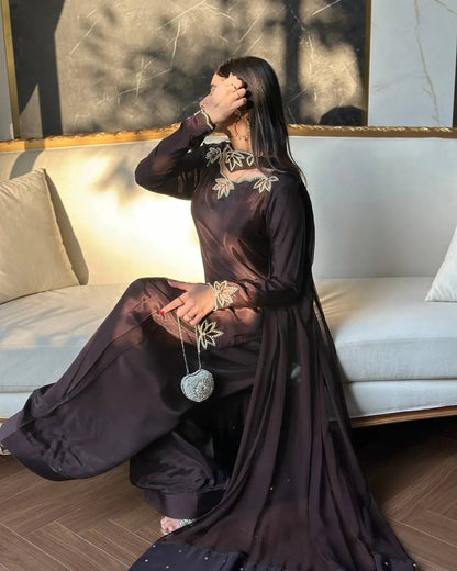 Zeraya Crep Moti Farshi Set