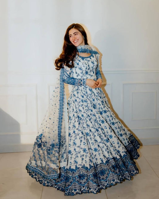 shaal Noor Floral Anarkali Suit Set