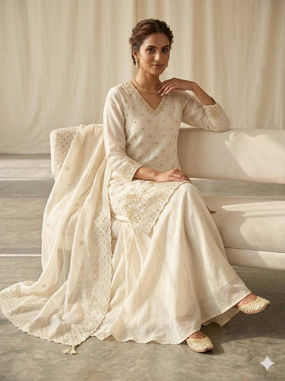 Anaya Ivory Palazzo Set