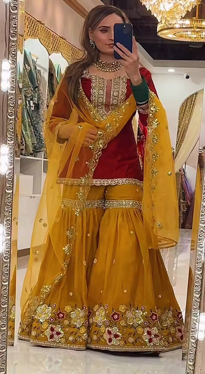 Zenvira Glam Sharara Set