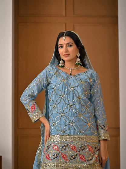 Myra Ethnic Glam Sharara Set